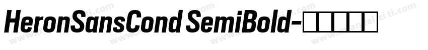 HeronSansCond SemiBold字体转换